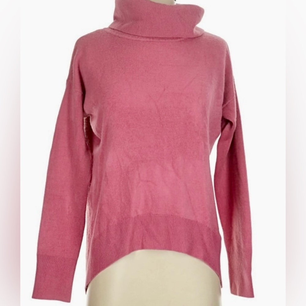 PRIMARK Funnel-neck Sweater: Soft, Dusty Pink, Wolly Felt Turtleneck, Over-sized